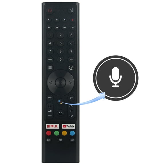 Voice Replacement Remote Control, Fit for Caixun 4K UHD HDR Smart TV EC43S1A EC75E1A EC65E1A EC50S1A EC50S1UA EC65E1UA EC55S1A EC75E1UA EC43S1UA EC55S1UA