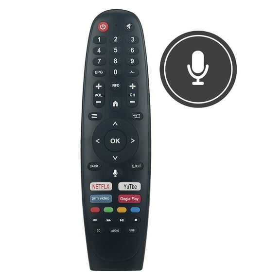 Voice Replacement Remote Control, Fit for Caixun/BLAUPUNKT/Estar/SANSUI FHD LED Smart TV EC32T1H EC32V1HA EC32V2HA EC40V2FA