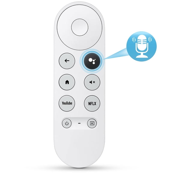 Voice Replacement Compatible with Google-Chromecast-Remote, G9N9N for Chromecast Compatible with Google TV Remote, Compatible with Google TV Streamer (Only for Snow Chromecast Google)