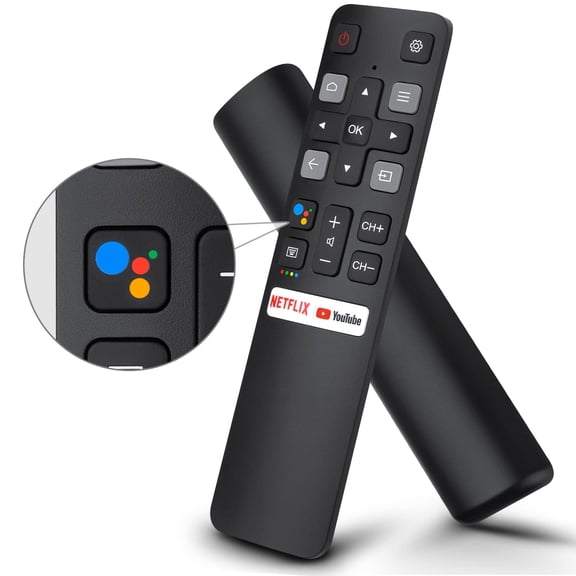 Voice Replacement for TCL-Android-TV-Remote,New Upgraded RC802V for TCL Smart TVs with Google Voice Function