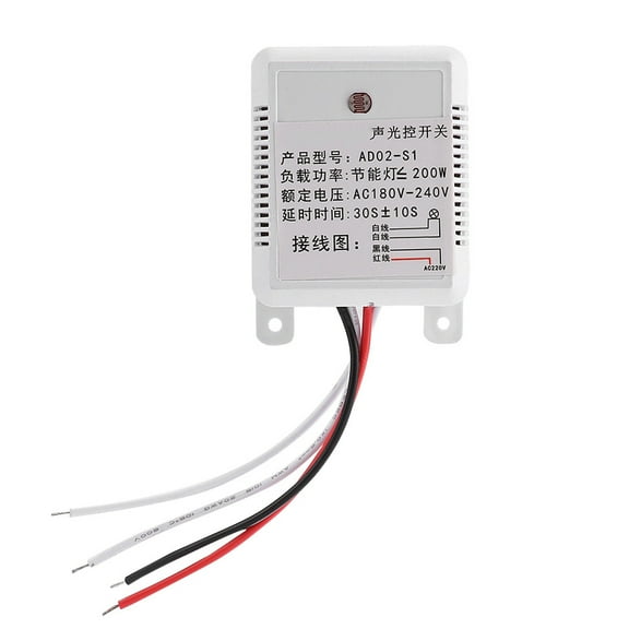 Voice Sensor Control Switch AC220V 50/60Hz LED Light Activated Lamp Senor Delay