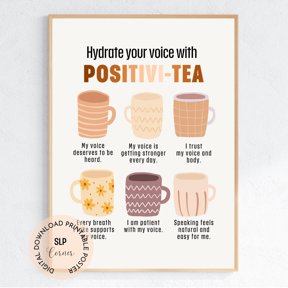 Voice Therapy Vocal Health Wall Art Print, Unframed Paper Poster 8x10in