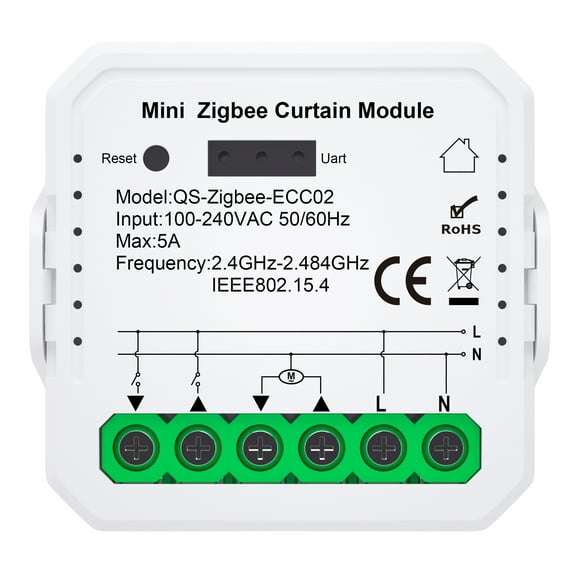 Voice Tuya ZigBee Curtain Module Home Intelligent Appliance Curtain Module Mobilephone APP Remotely Control Compatible Alexa Home For Voice Control Needs To Be With Gateways