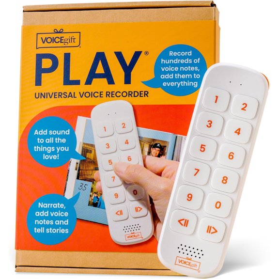VoiceGift PLAY Screen-Free Voice Recorder and Audio Playback Device for Adults