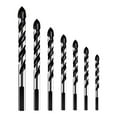 Voiceine 1 Set/7pcs Tile Concrete Drill Bits Hard Alloy Hole Openers