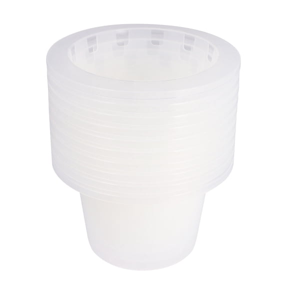 LOLIPPYY 10Pcs Transparent Plastic Net Pots for Soilless Culture Promote Efficient Plant Growth