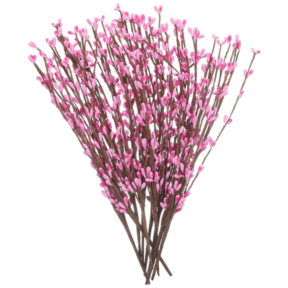 LOLIPPYY Artificial Pink Berry Branches, Realistic and Easy to Clean, Perfect for Vase, 10Pcs