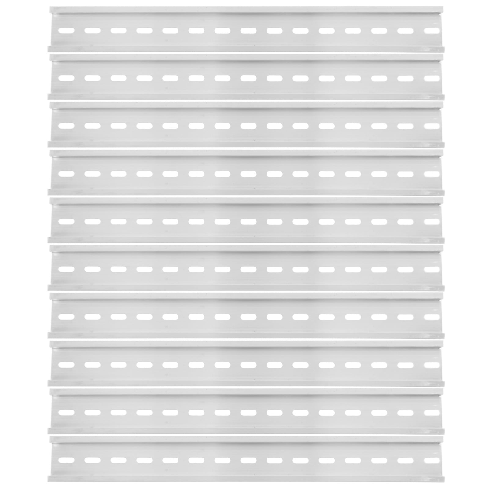LOLIPPYY Aluminum Din Rail Slotted Mount Silver for Dz47 Electrical Installations 10Pcs
