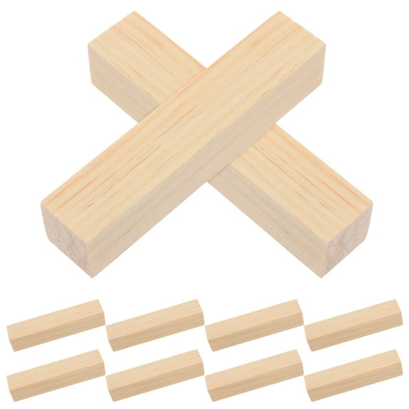 Voiceine 10pcs Wooden Craft Dowels Wood Crafts Wooden Craft Rods Heavy-Duty Dowel Diy Wood Planks Carving Wood Rods Wooden Dowels