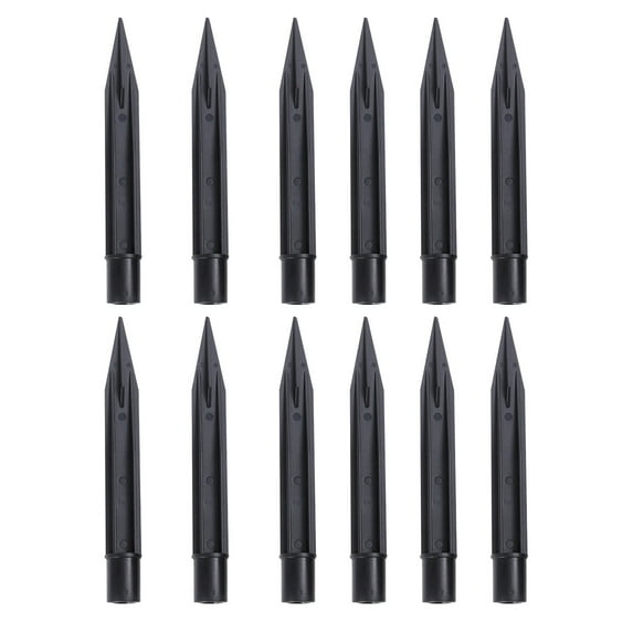 Voiceine 12Pcs Ground Spikes, 5.9 Inch Solar Lights Replacement ABS Ground Spikes Stake- Solar Light Stakes for Outdoor Garden Lights