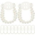 Voiceine 12Pcs Wrist Corsage Band Elastic Fake Pearl Bracelet Wedding
