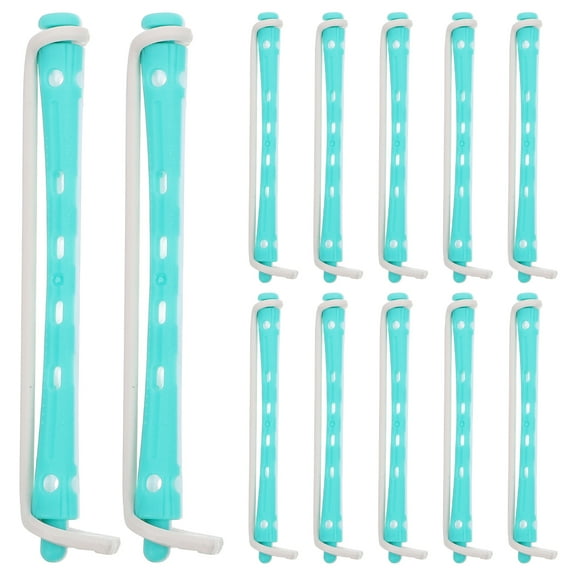 Voiceine 12pcs Curling Perm Rods Women Hair Rollers Portable Hair Curlers Hair Perm Rods