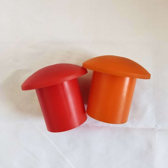 Voiceine 12pcs Plastic Reinforced Protective Caps Red Safety Mushroom Survey Rebar Caps Garden Safety Cane Caps Concrete Rebar Caps Covers For Building Construction