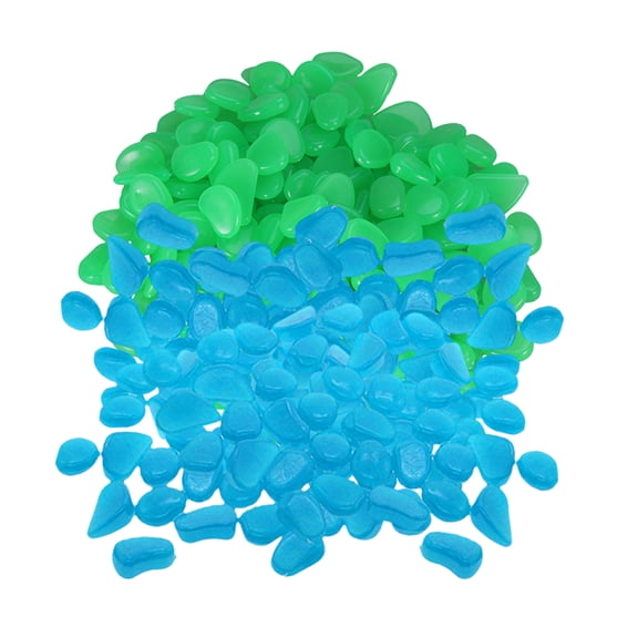 LOLIPPYY Luminous Decorative Stones Resin Assorted Tank Rocks Aquariums 200Pcs 2-3In