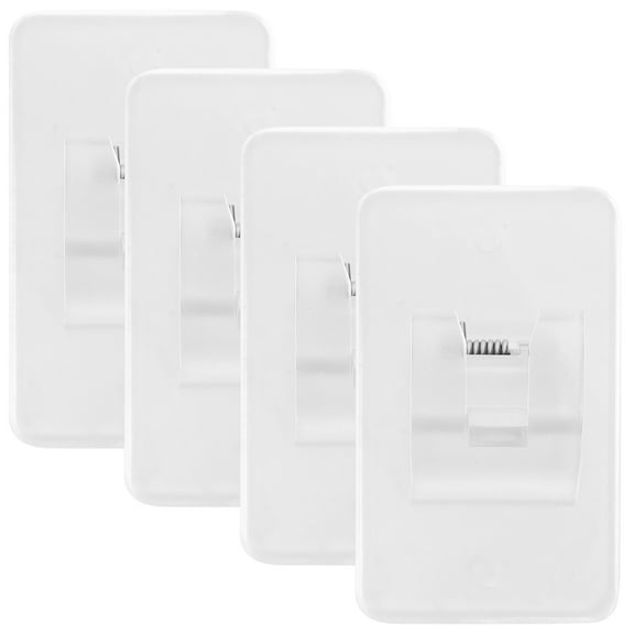 Mutmorningal 4Pcs Curtain Rod Brackets Self Adhesive Drapery Hooks Holders Fixing Rod Holders