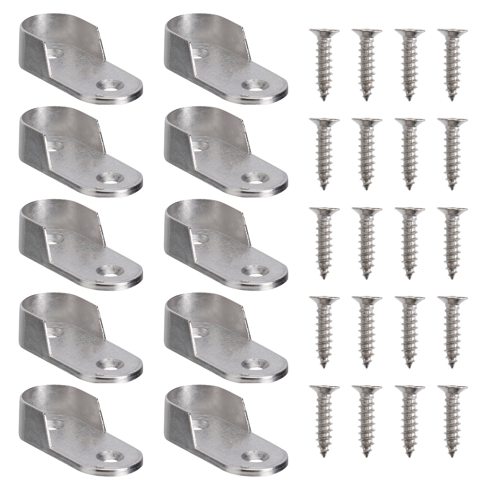 Voiceine 20pcs Closet Rod Bracket Wardrobe Pipe Support Wall Mount ...