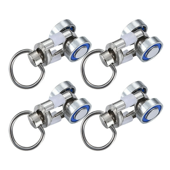 Voiceine 20pcs Drapery Rail Sliding Track Zinc Alloy Curtain Pulleys Rollers Curtain Track Roller Ceiling Curtain Track Curtain Rail Pulleys Runners for Drapery Installation