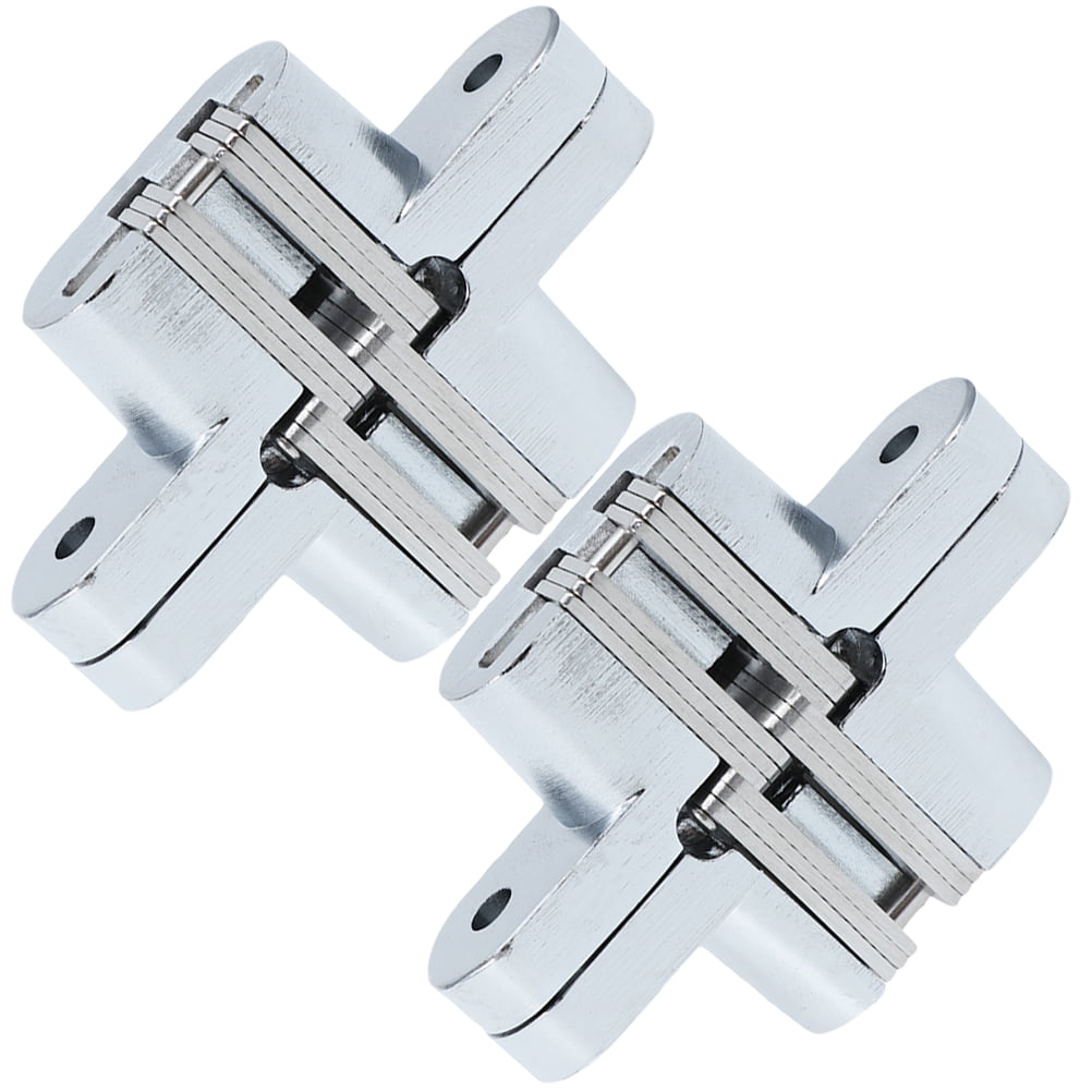 Voiceine 2Pcs 304 Stainless Steel Cross Concealed Hinge Highgrade