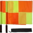 Voiceine 2Pcs Match Referee Flags Waving Signal Flags Race Judge Flags