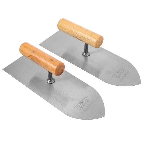LOLIPPYY Plastering Trowel Steel Wood 2Pcs 9.6X3.4X2.8In