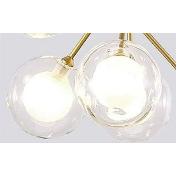 Voiceine 2pcs Glass Globe Light Shade G9 Glass Lamp Shade Globe Lamp Wall Light Fixtures Globe Ceiling Bathroom Light Shade Clear Light Bulbs Globe