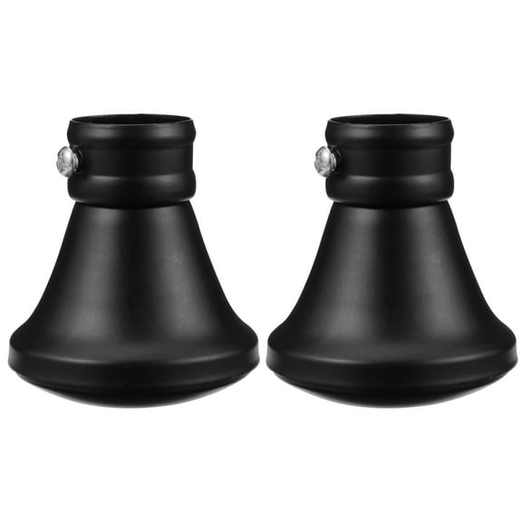 Voiceine 2pcs curtain rod finial Window Curtain Rod Cap End Drape Rod Finals for Diameter 28mm, Matte Black Horn Shape Curtain Decoration window curtain pole end Accessories curtain finials end