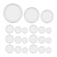 thumbnail image 1 of Voiceine 36pcs Solid Metal Loose Leaf Binder Rings Mushroom Shaped 360 Degree Rotatable Clear Plastic Book Rings for Home School Office Notebooks Index Cards Flashcards, 1 of 11