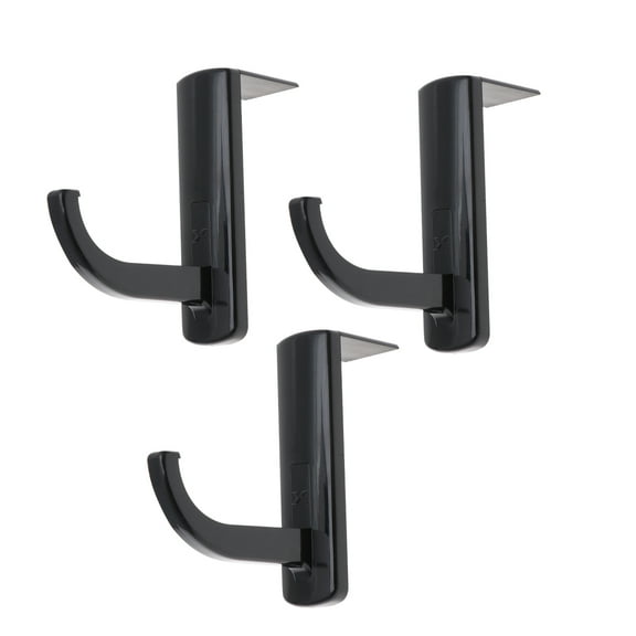 Voiceine 3pcs Headphone Holder Hooks Self-adhesive Headset Rack Hanger for Headset Storaging Black