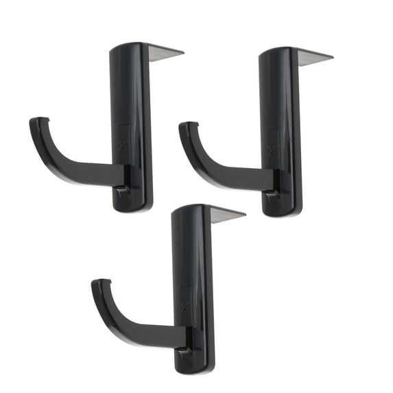 Voiceine 3pcs Headphone Holder Hooks Self-adhesive Headset Rack Hanger for Headset Storaging Black