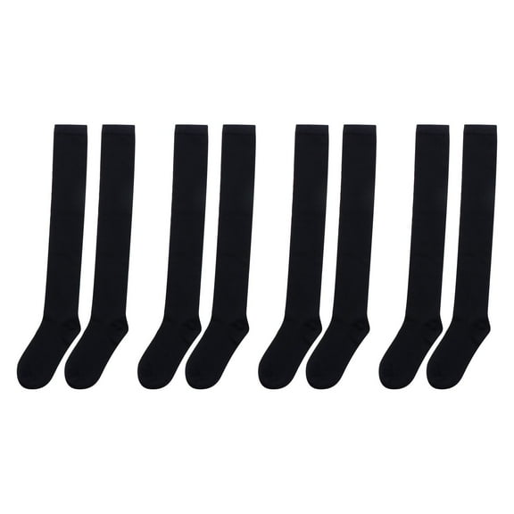 Voiceine 4 Pairs Cotton Warm Stockings Over-the-knee Stockings High Socks for Women