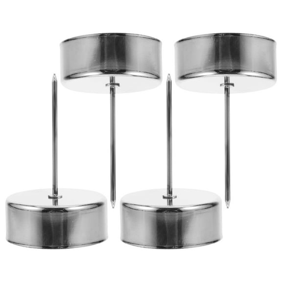 Voiceine 4 Pcs Candle Spike Holders Metal Candle Holder Spike Candle Cup with Spike for Cake Decor Candle Holder for Wedding Party Favors