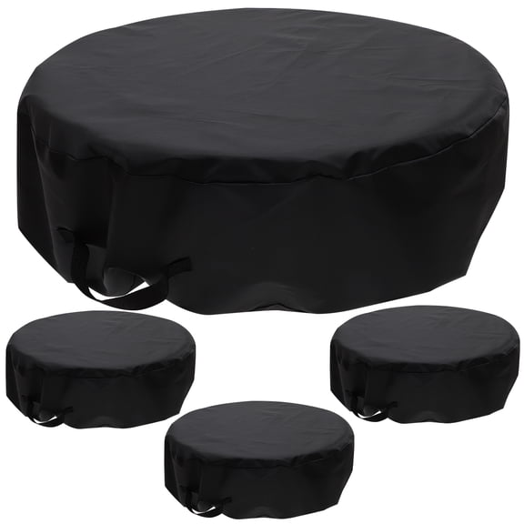 Voiceine 4Pcs Oxford Cloth Tire Cover Portable Tire Protective Cover Tire Sun Block Cover