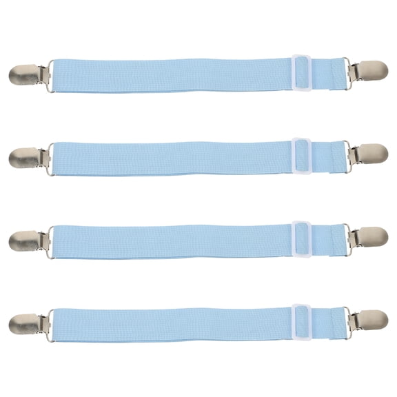 Voiceine 4pcs Elastic Bed Sheet Fasteners Adjustable Fitted Sheet Straps Clips Sheet Straps