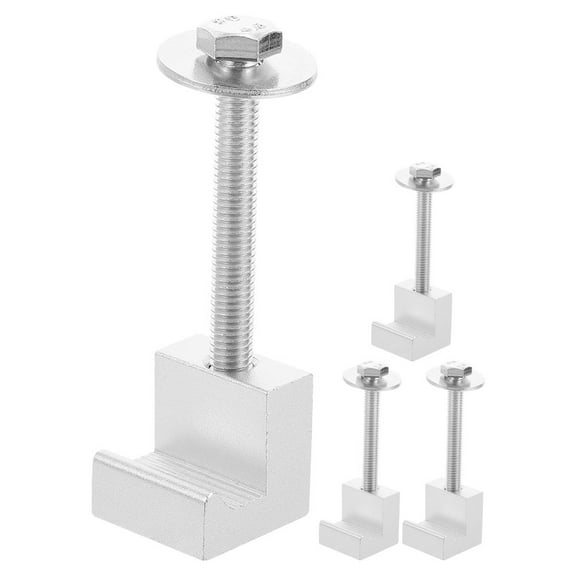 Voiceine 4pcs Heavy Duty Truck Tool Box Mounting Kit Tool Box Tie Downs Aluminum Alloy J Clamps Crossover J Hooks For Secure Pickup Truck