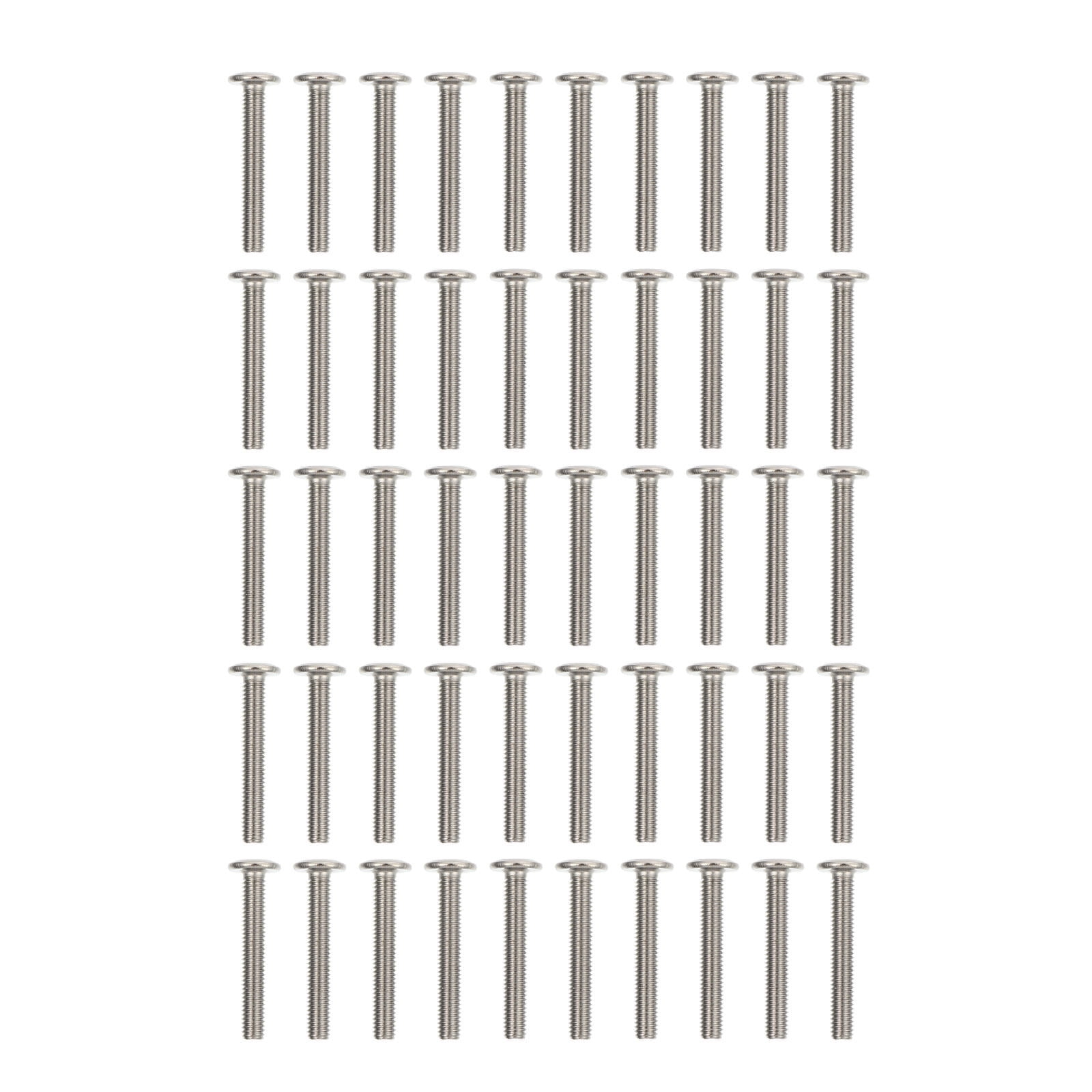 Voiceine 50-Pack M6x40 Hex Socket Screws for Wood Furniture Assembly