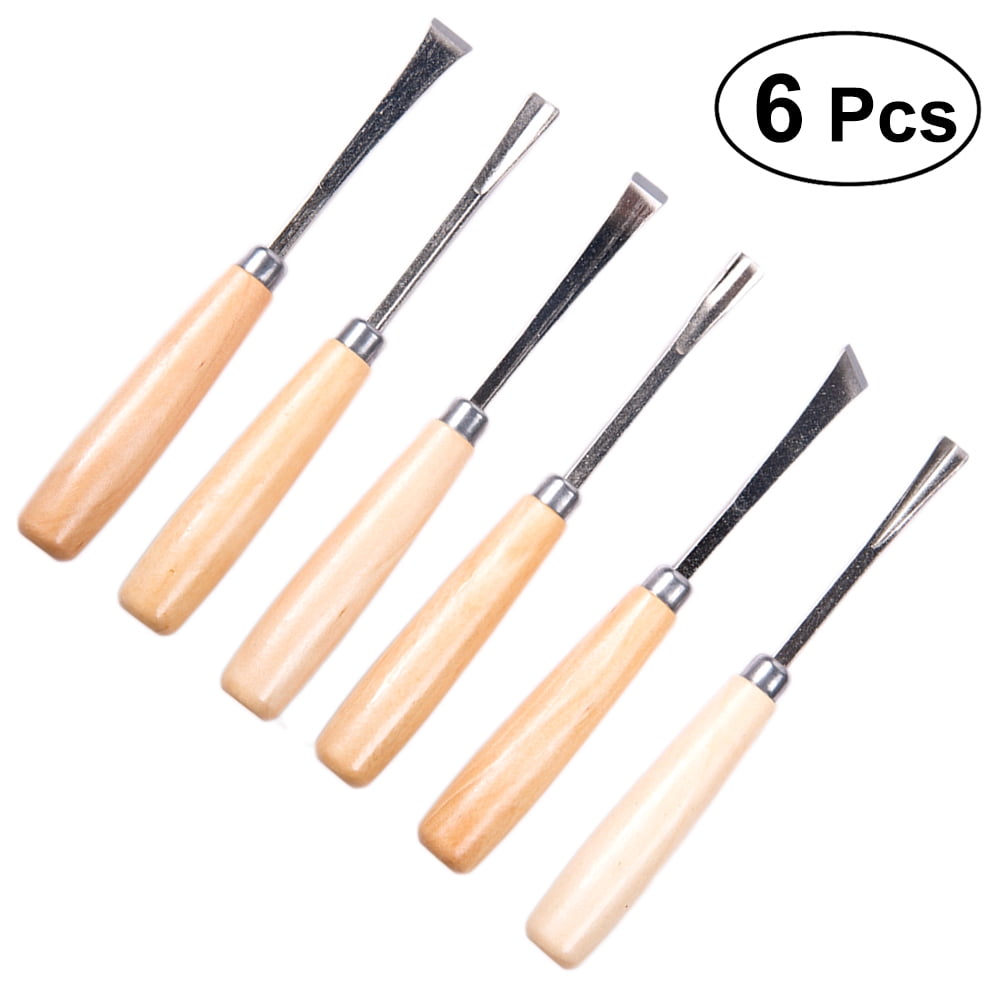 Voiceine 6 Pieces Wood Carving Hand Chisel Tool Set Woodworking Professional Gouges