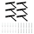 Voiceine 6 Sets Floating Shelf Brackets Blind Shelf Support Bracket