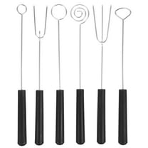 Voiceine 6pcs Replacement Chocolate Dipping Forks Cheese Fondue Forks Stainless Steel Baking Tools Kitchen Dipping Forks Dessert Making Supplies