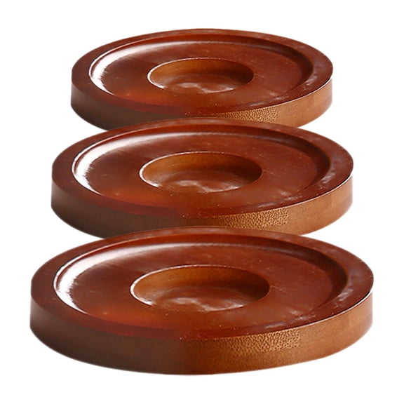 Voiceine 6pcs Round Coasters for Drinks Wood Drinks Coasters for Coffee Tabletop Non Slip Non Stick Beverage Cup Coasters Modern Bar Coasters