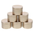 Voiceine 6pcs Round Shaped Aluminum Jars Empty DIY Candle Tea Tin