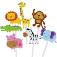 thumbnail image 1 of Masteelf Animal Cake Toppers Picks Paper Assorted Color for Decoration Kids Party Birthday 7pcs, 1 of 10