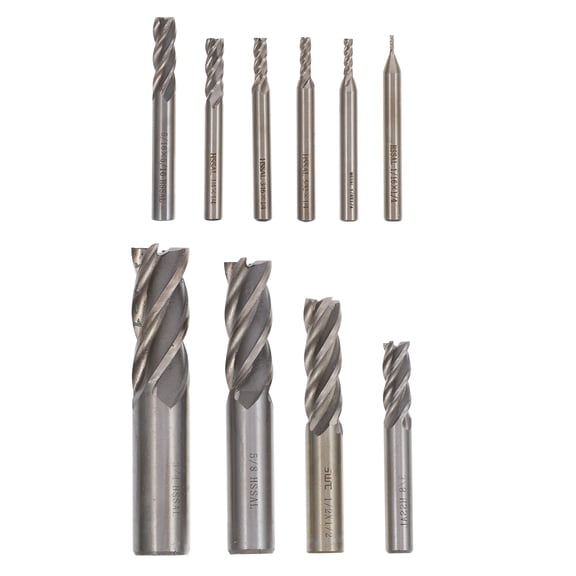 Voiceine 9pcs Milling Bit Engraving Milling Tool Milling Cutter Tool Carbide Drill Bits