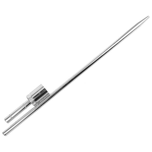 Masteelf Metal Flagpole for Decor Silver Color Stable Base for Beach Flags and Banners 70 Characters