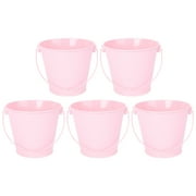 LOLIPPYY Sturdy Pink Party Flower Pot with Handle for Home Decor 5Pcs