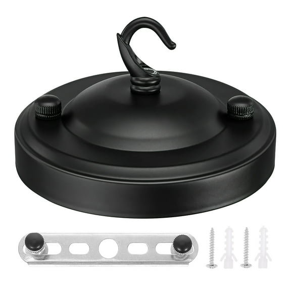 Voiceine Ceiling Plate Ceiling Mount Light Plate Lamp Base Pendant Lighting Accessory (Opening Hook Style)