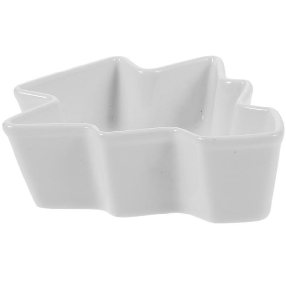 Voiceine Ceramic Christmas Tree Shaped Snack Plate Fruit Serving Plate Dessert Dish Salad Bowl