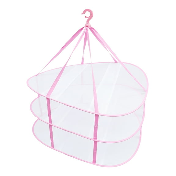 Voiceine Clothes Hanging Dryer 3- Tier Foldable Sweater Drying Basket Cloth Drying Rack for Sweaters Socks Towels Bras