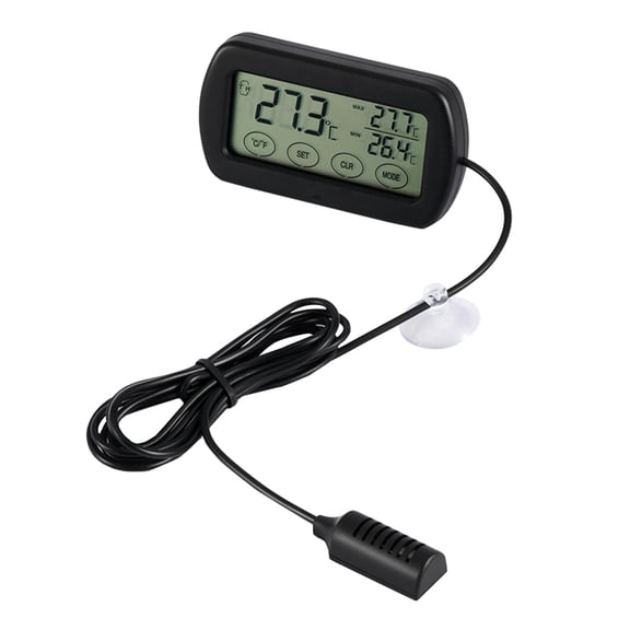 Voiceine LCD Digital Thermometer Hygrometer Can Alarm Egg Hatching Amphibious Pet Thermometer Electronic Hygrometer Monitor with Sensor
