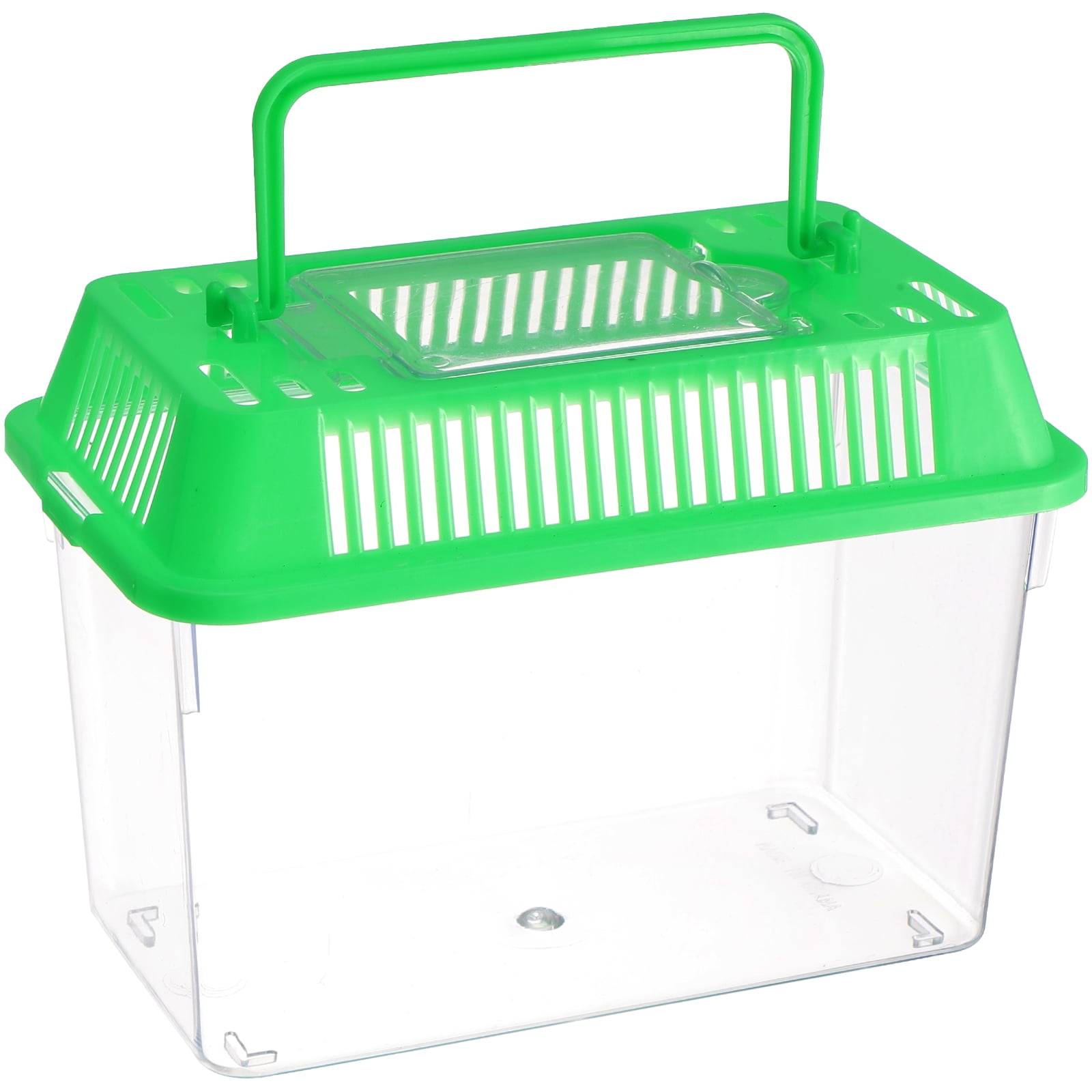 Voiceine Mini Fish Tank Plastic Handheld Fish Tank for Turtle and Pet Fish (Green)
