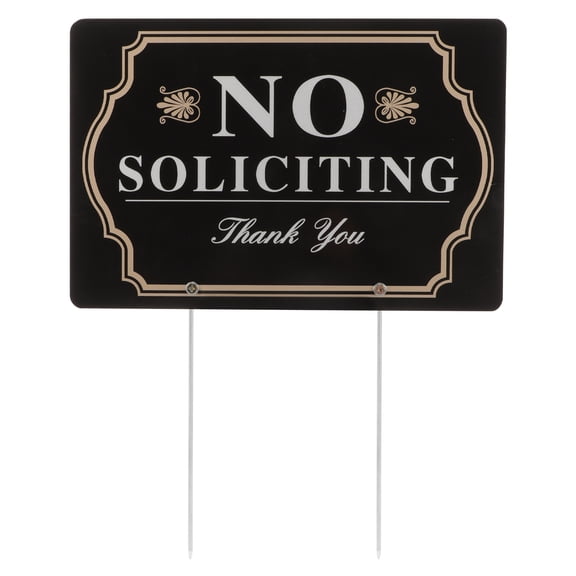 Voiceine No Soliciting Sign Yard Stake House Yard Stake No Solicitors Sign for Front Yard